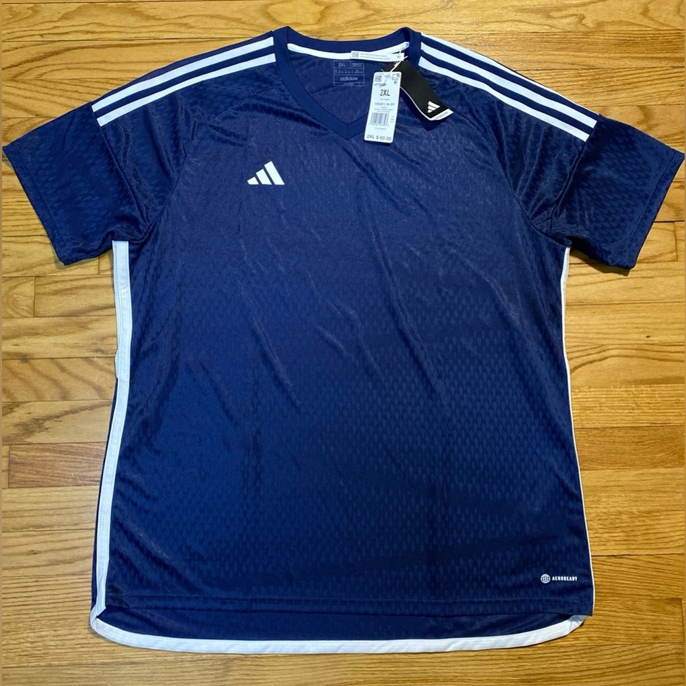 adidas Tiro 23 C M soccer jersey navy blue Men’s sz 2XL NEW!! - Picture 7 of 8